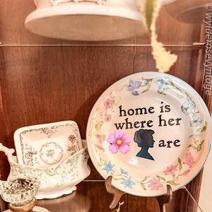 Floral Stoneware Humor Plate